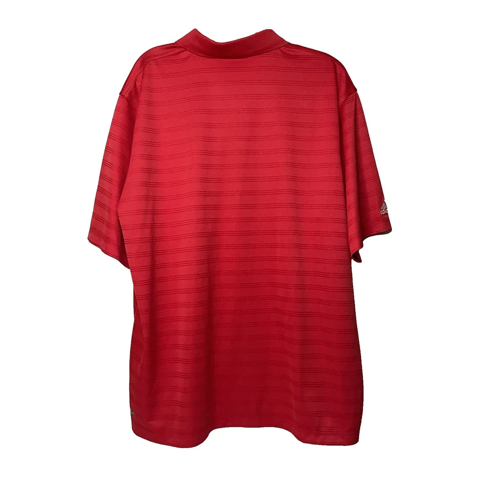 Adidas Louisville Cardinals Polo Shirt Mens 2XL Red ClimaLite Embroidered Logo N